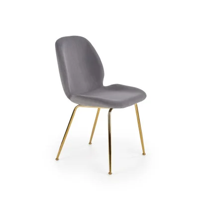 CHAIR K 381, GRAY / GOLD